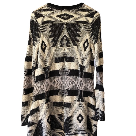 Lucky Brand Wool Blend Live in Love Longline Open Front Sweater. Medium - Picture 3 of 12